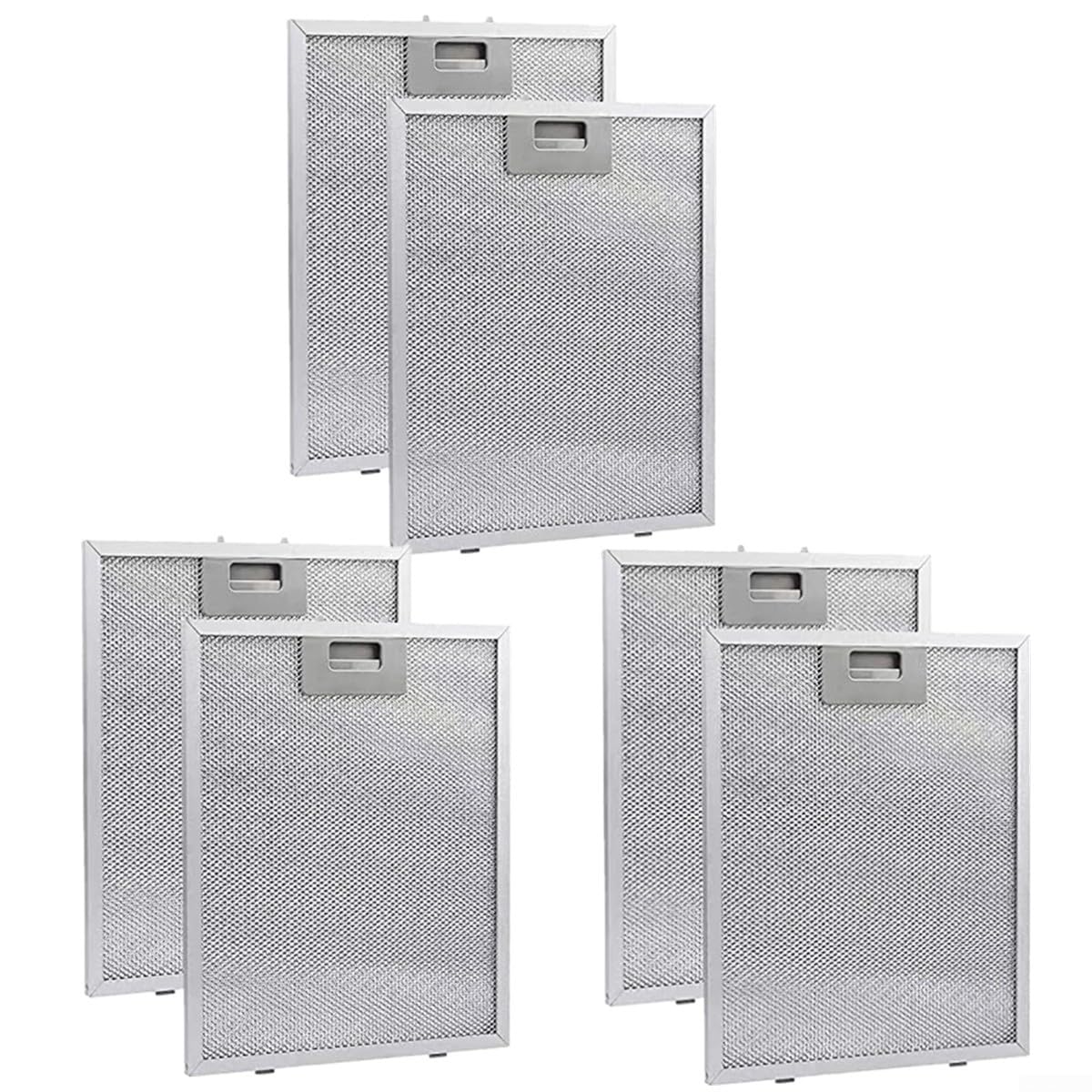 Filtre en métal pour hotte aspirante - Filtre à graisse en aluminium - 5 couches de graisse aluminisée - Installation facile - 300 x 240 mm