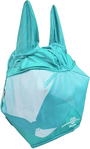 Miniatura 5 de Harrison Howard Máscara de mosca de caballo, media cara con orejas, color menta, talla pequeña