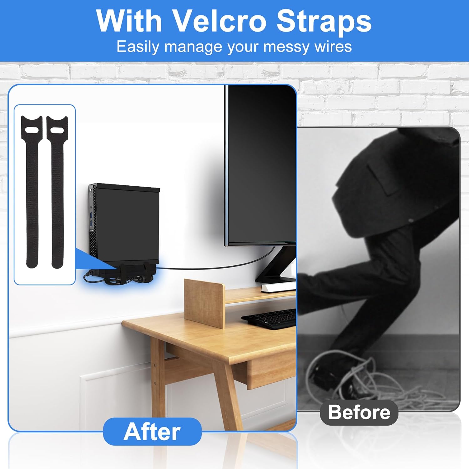 2 Pack Mini PC Mount for Dell OptiPlex Micro Form Factor Case Wall VESA and Under Desk Mount for Dell MFF 7080 5070 3000 7060 7090 7010 3060 3040 3046 3050 3090 7080XE Micro PC Mounting Bracket