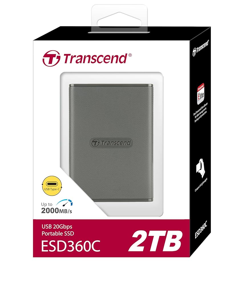 Amazon.com: Transcend 2TB External SSD, USB 3.2 Gen 2