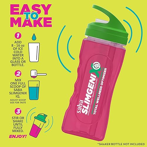 Miniatura 5 de Saba SlimGenix IQ  Mezcla de bebida optimizadora 4 en 1  Sabor a limonada de bayas  Hidratación + apoyo inmunológico + circulación + belleza  30