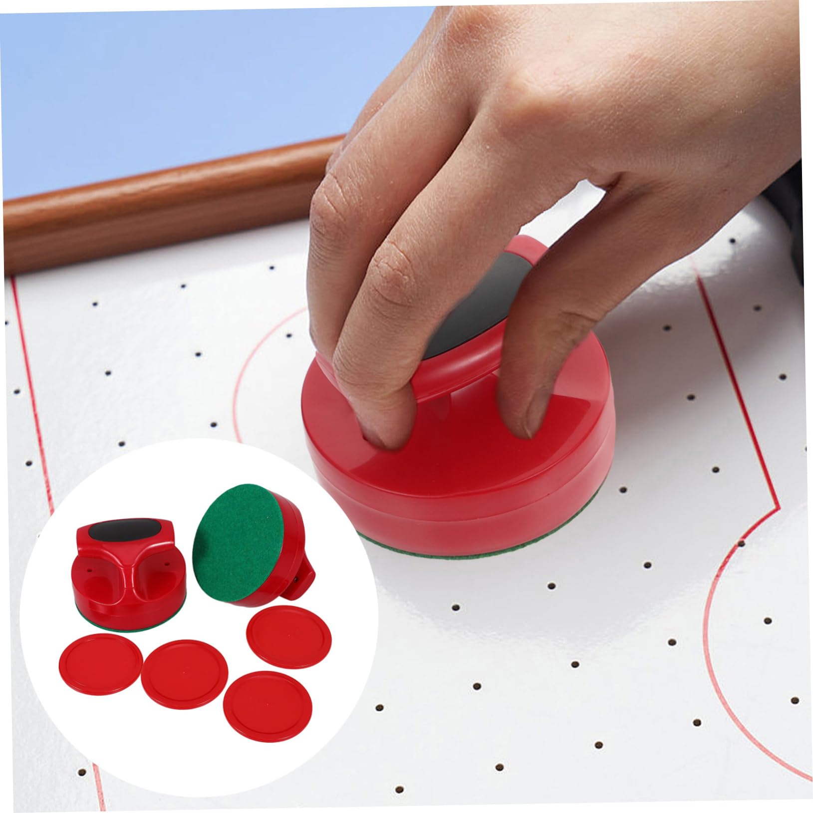 VICASKY Lot de 3 palets de hockey sur glace en plastique pour jeux de hockey sur glace - Accessoires d'expédition - Palets et palets de hockey sur glace