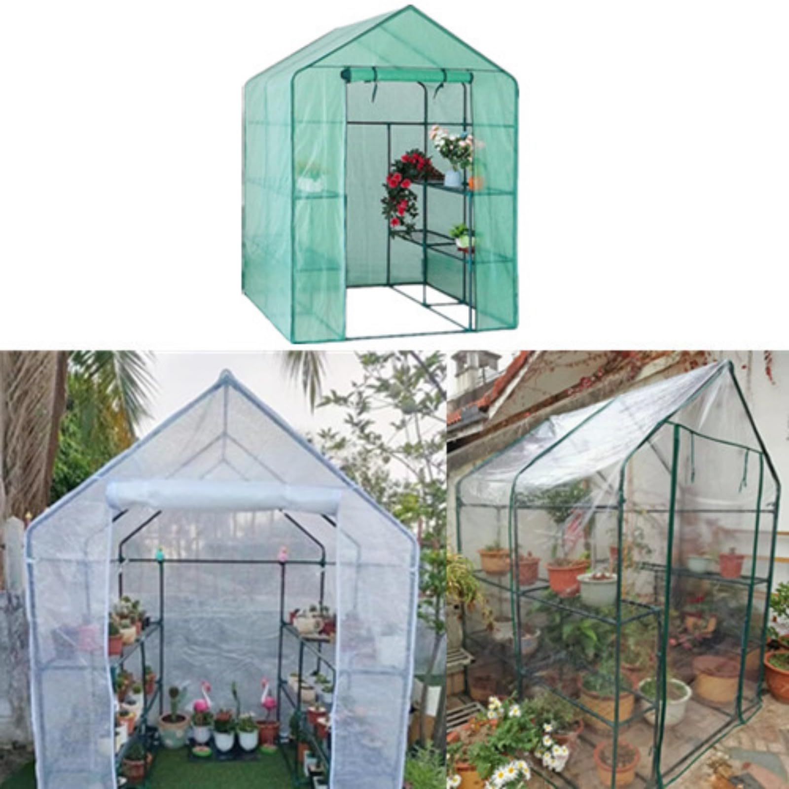 Générique - Funda de repuesto para invernadero, de PVC transparente e impermeable, tienda de jardín, invernadero, transparente, funda de repuesto para invernadero, 143 x 143 x 195 cm