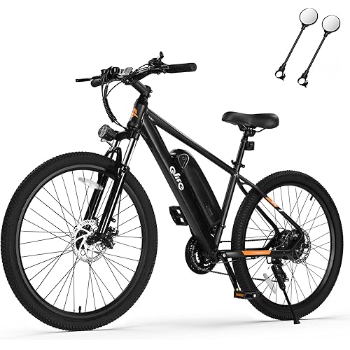 Qlife Racer Electric Bike for Adults - 21-Speed Mountain Ebike with Peak 1200W 28MPH Brushless Motor, 48V10.4Ah Removable Battery, 27.5X2.1 Tire Step Over E-MTB, Up to 50 Miles(PAS1), E Bikes