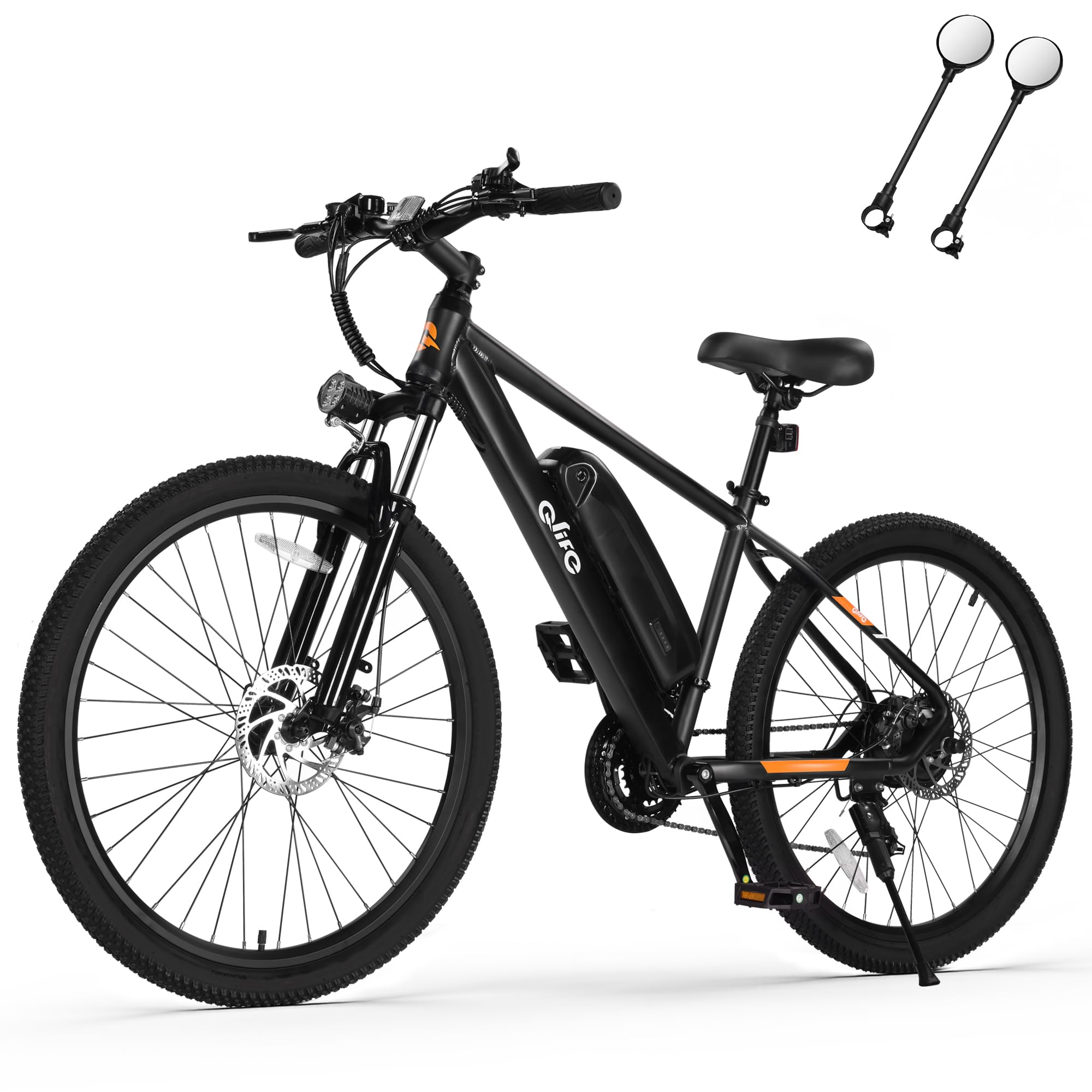 Qlife Electric Bike for Adults/Teens Racer, 20+MPH 21-Speed Peak 1200W Brushless Motor Adult Electric Bicycles, 48V 10.4Ah Removable Battery Mountain Ebike, Up to 55 Miles, 27.5X2.1 Tire E Bike
