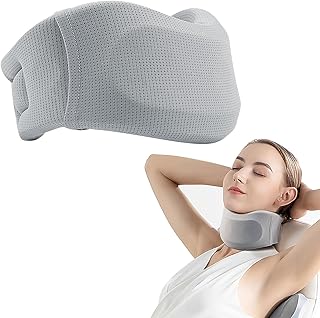 Soporte cervical, espuma suave y ajustable para el cuello, corrector de inclinación hacia adelante para apoyar el cuello y aliviar el dolor, mantiene las vértebras estables y alineadas