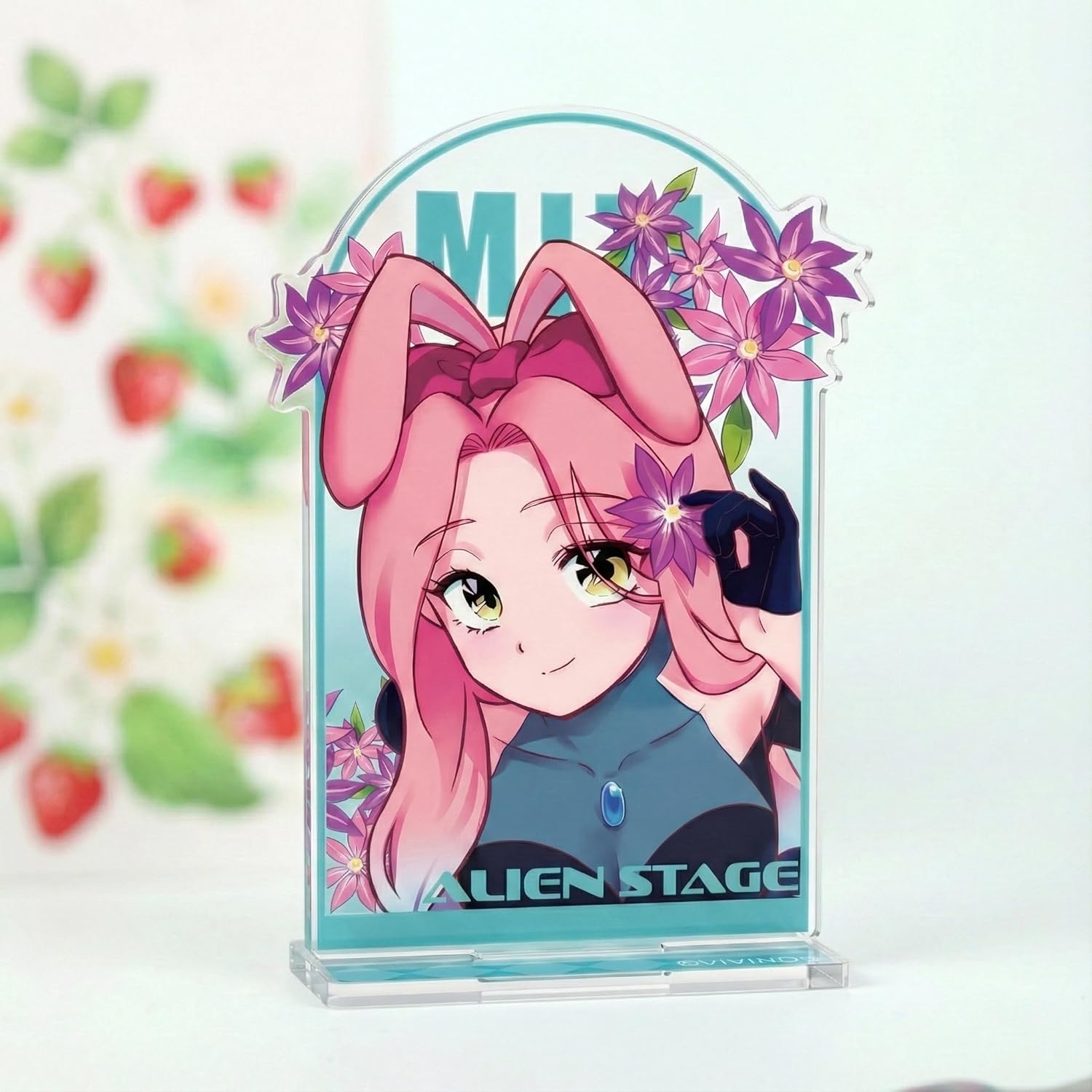 YJacuing Alien Stage Rabbit Series Acrylic Stand – 4.3 x 2 Inch Anime Desk Decor, Officially Licensed ALNST Tabletop Artwork (Mizi)