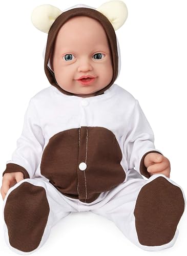 Vollence 18 inch Full Silicone Baby Dolls Realisitc, Newborn Real Babies Child Gifts Children's Gifts - Girl