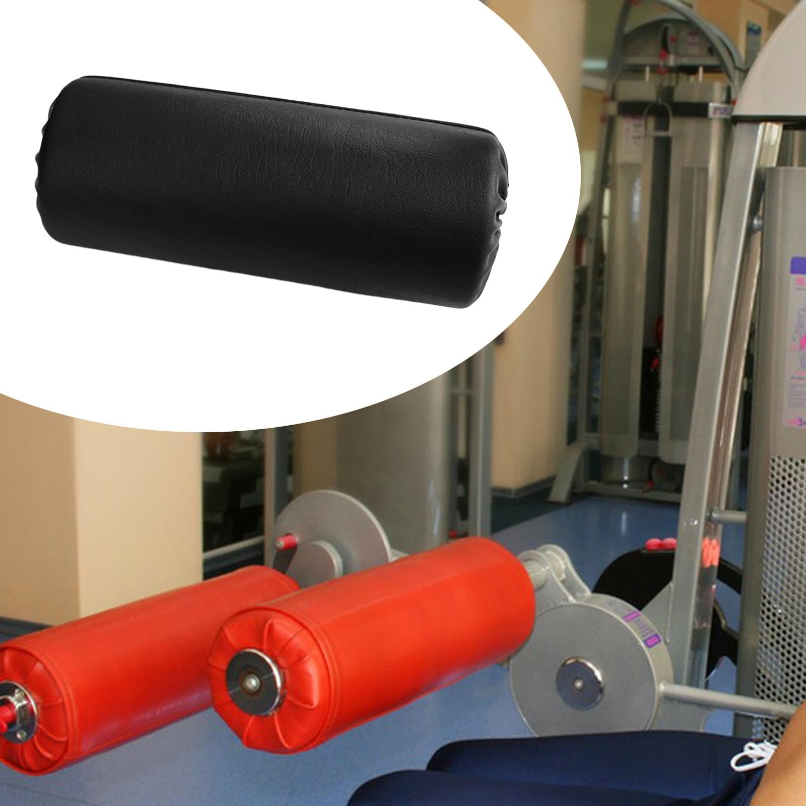 LOVIVER 2x Rouleau de Coussinet de Pied en Mousse, Équipement de Fitness de Remplacement, Manchon Rond Pratique, Support de Rouleau pour Équipements d'Entraînement à Domicile et Machines Abdominales