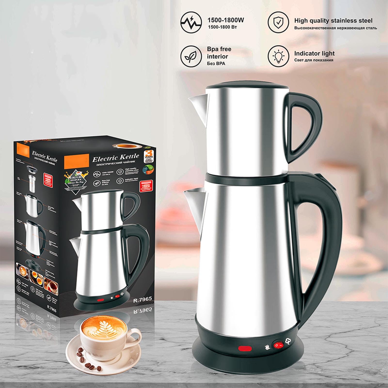 Roestvrijstalen theepot verdikking ketel solenoïde