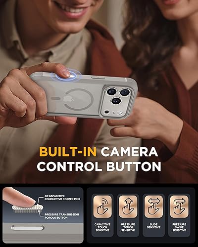 Miniatura 386 de Miracase Glass Series - Funda magnética para iPhone 15, compatible con MagSafe, de cuerpo completo, protector de pantalla de vidrio 9H integrado