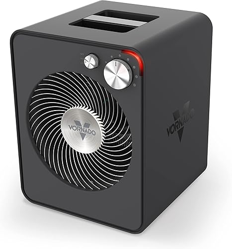 Miniatura 1 de Vornado VMH300 - Calentador de metal para toda la habitación con 2 ajustes de calor y termostato ajustable, gris tormenta