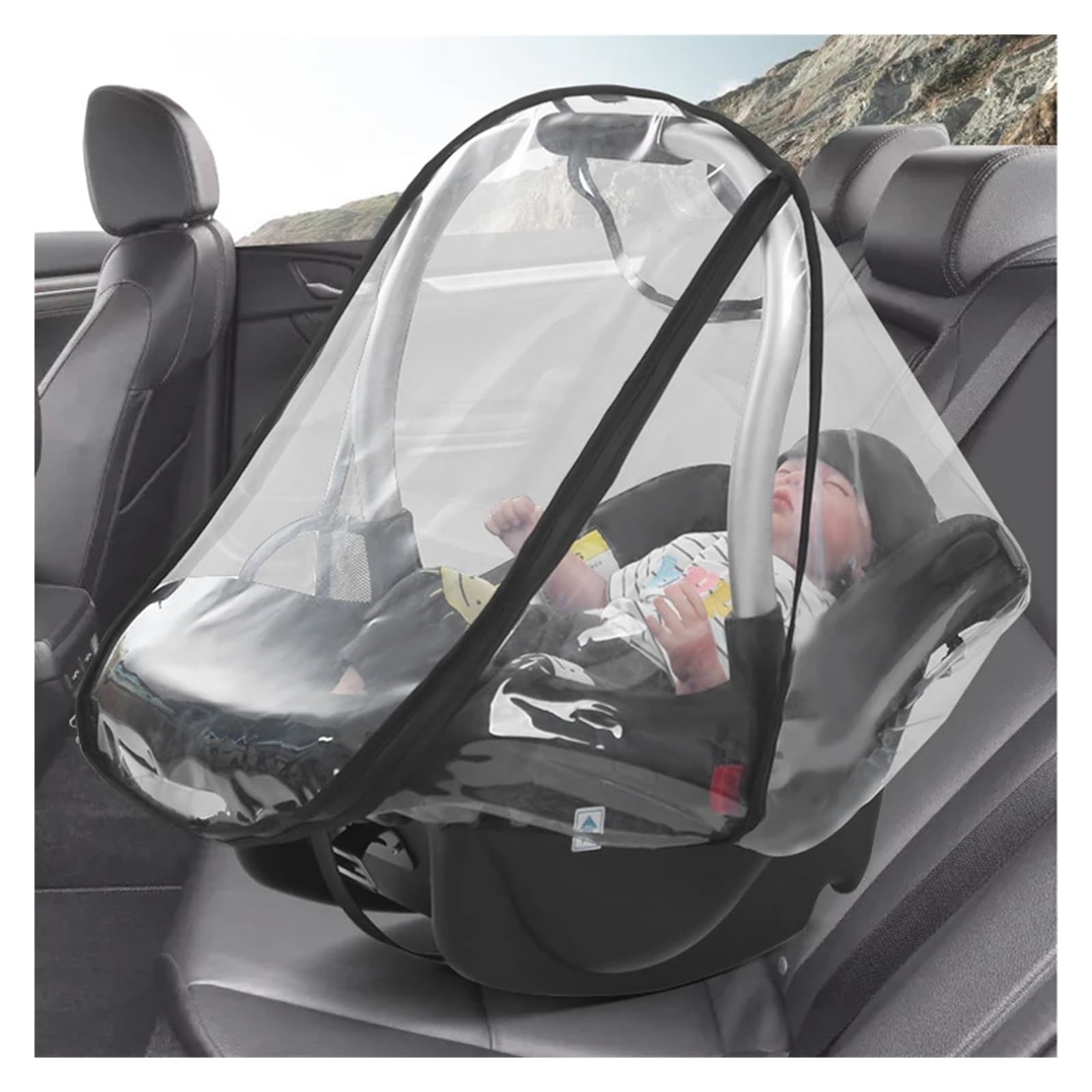 Copertura antipioggia for passeggino e passeggino in EVA | Scenario di utilizzo: copertura antipioggia e copertura in EVA trasparente for passeggini e carrozzine(Sun Cover)