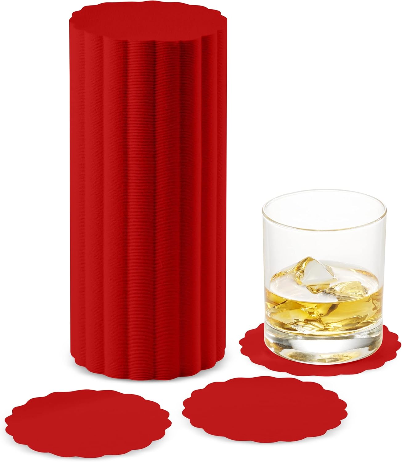 Disposable Red Paper Coasters for Drinks, 3.5 Inch Round Coasters for Bar, Cocktail, Beverage, Wine Or Event, 500 Pack Bulk - Image 9