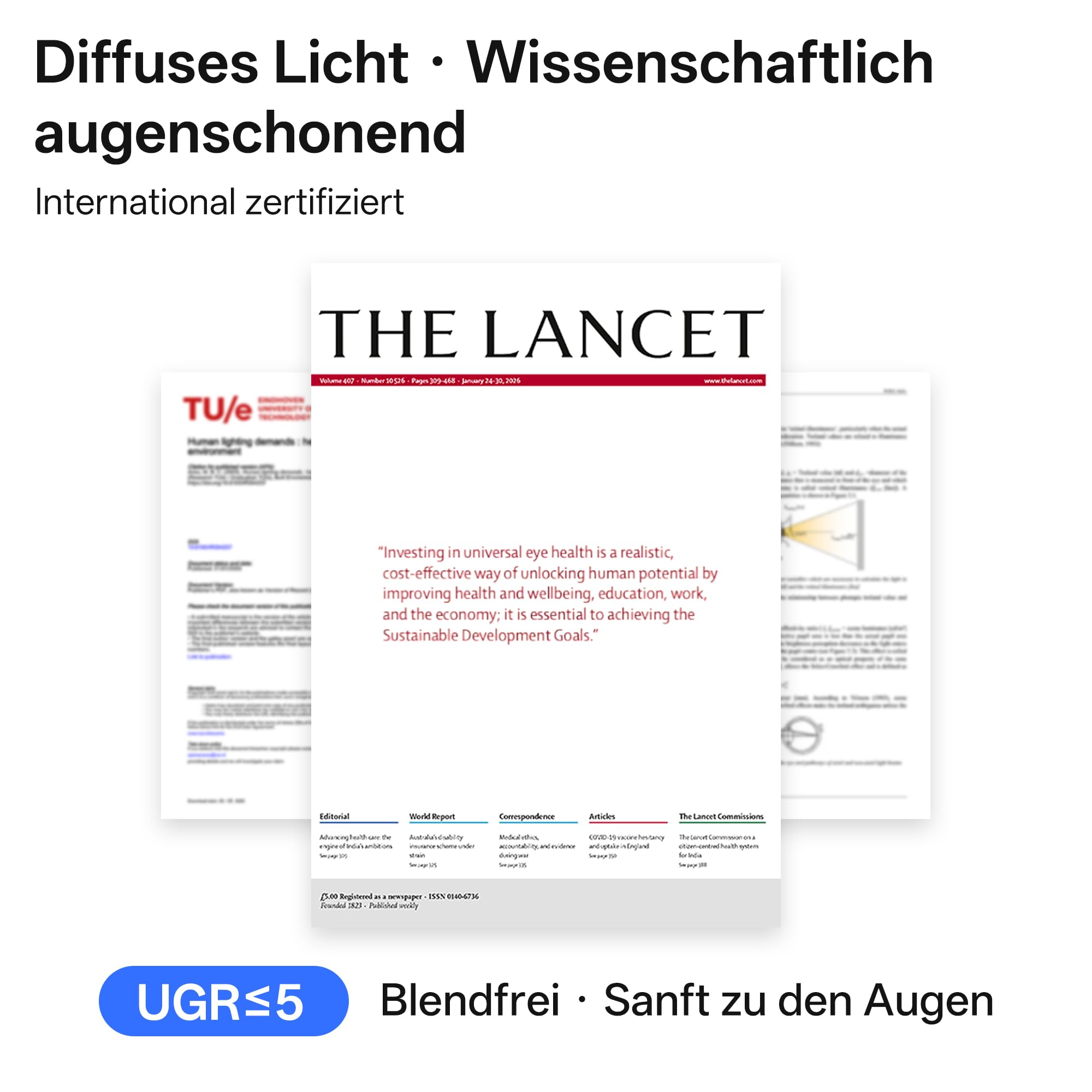 Homelist Schreibtischlampe LED, Tageslichtlampe 72W 6500LM, Indirekte Beleuchtung, Touch Dimmbar, CRI>98 Blendfrei, für Büro, Arbeitszimmer, Computerschreibtisch, Lesen & Zeichnen