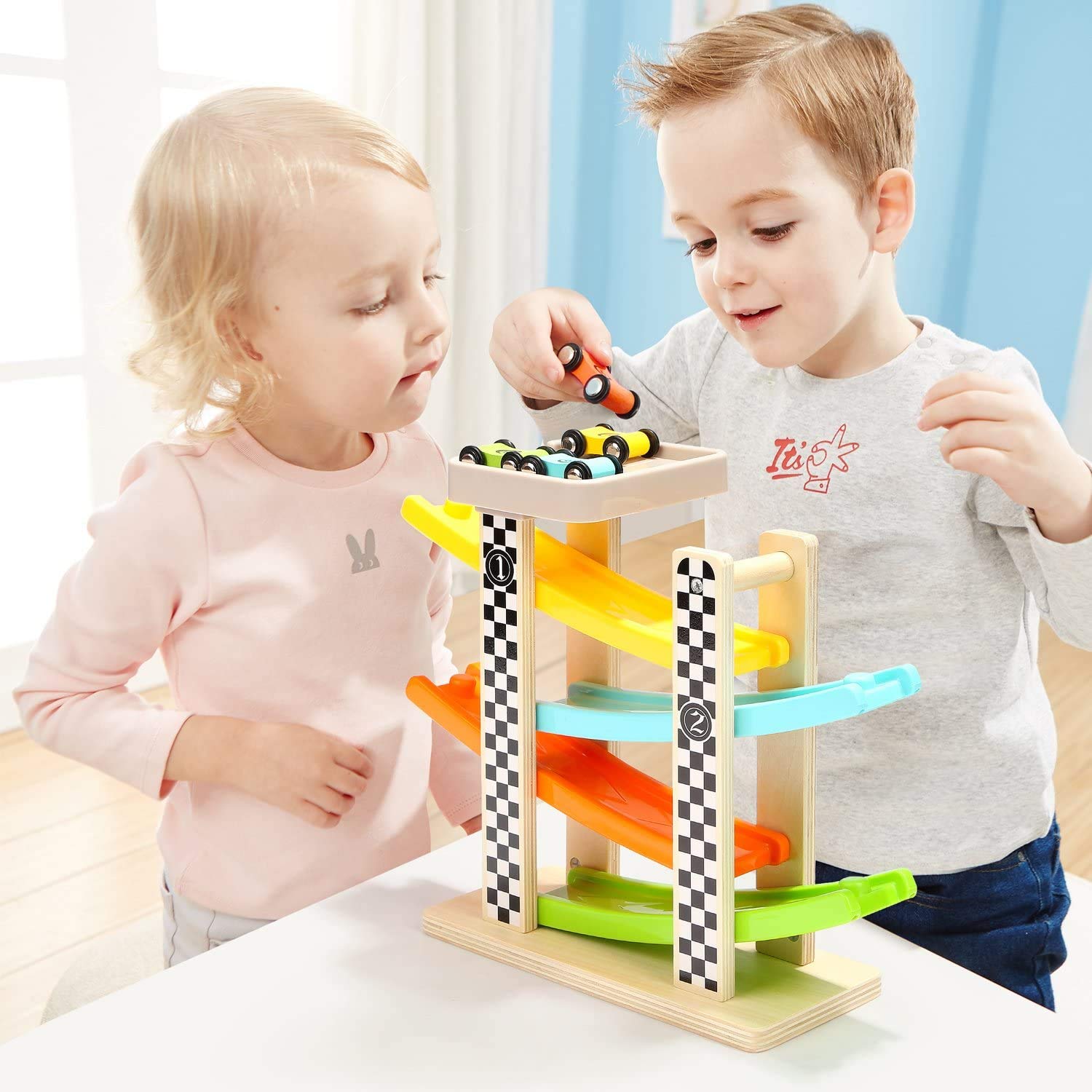 AmtiQ 6 Level Toddler Toys ABS Plastic Race Track Car Ramp Racer with 4 Mini Car for 1 or 2 Year Old Boy and Girl Gifts (Multicolour, Pack of : 1) (B0C8HX9XQX) Amazon Price History, Amazon Price Tracker