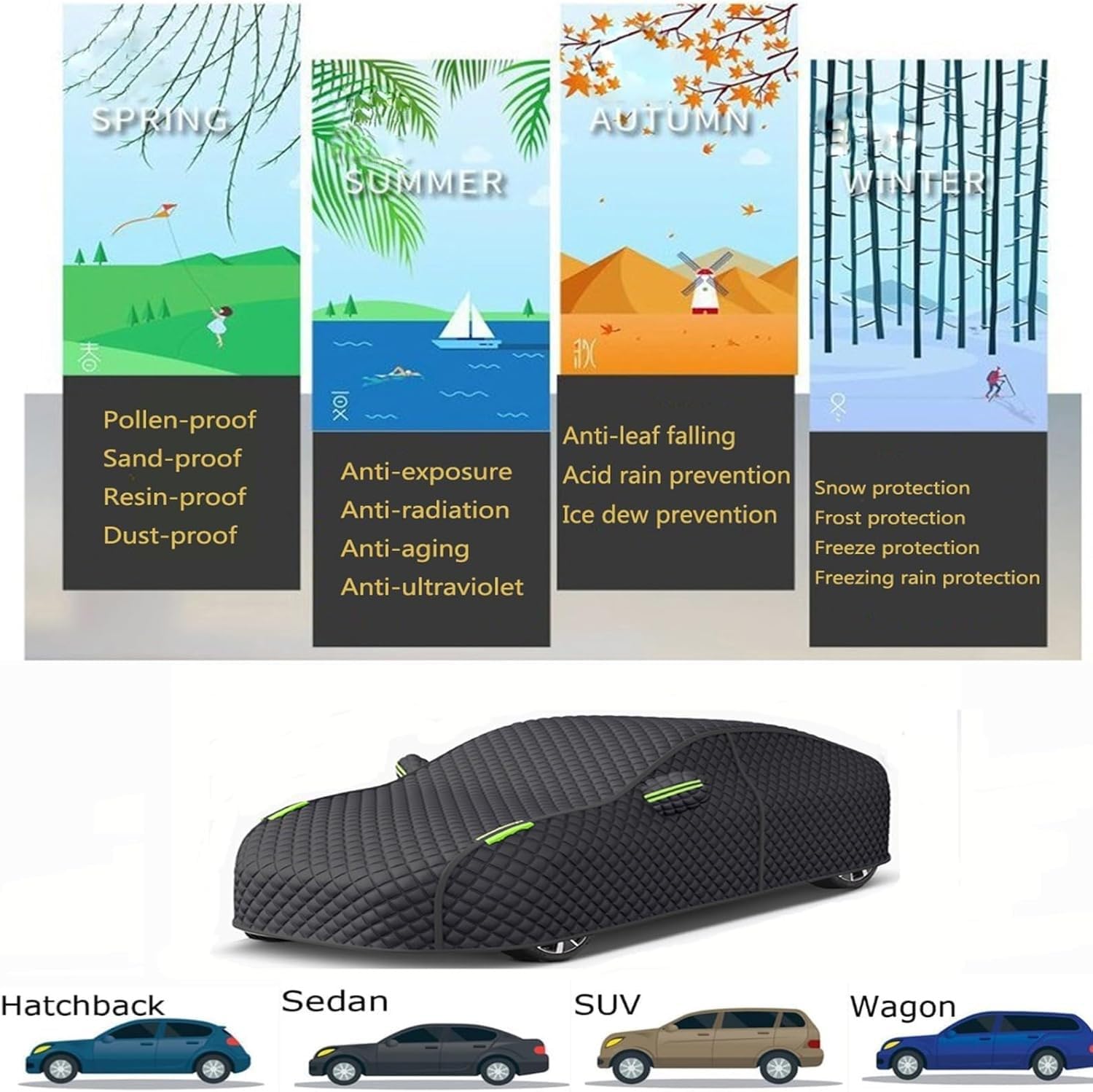 Telo Copriauto Antigrandine per Ford Puma ST-Line X,Telo Antigrandine Per Auto,Copri Auto Anti Grandine, Impermeabile Traspirante, Anti-UV,fb15