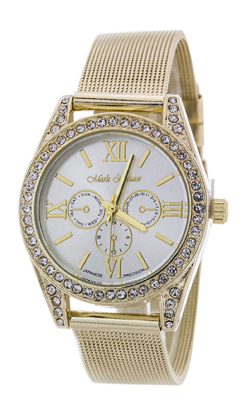 2Chique Boutique Women's Crystal Bezel Fashion Chrono Watch