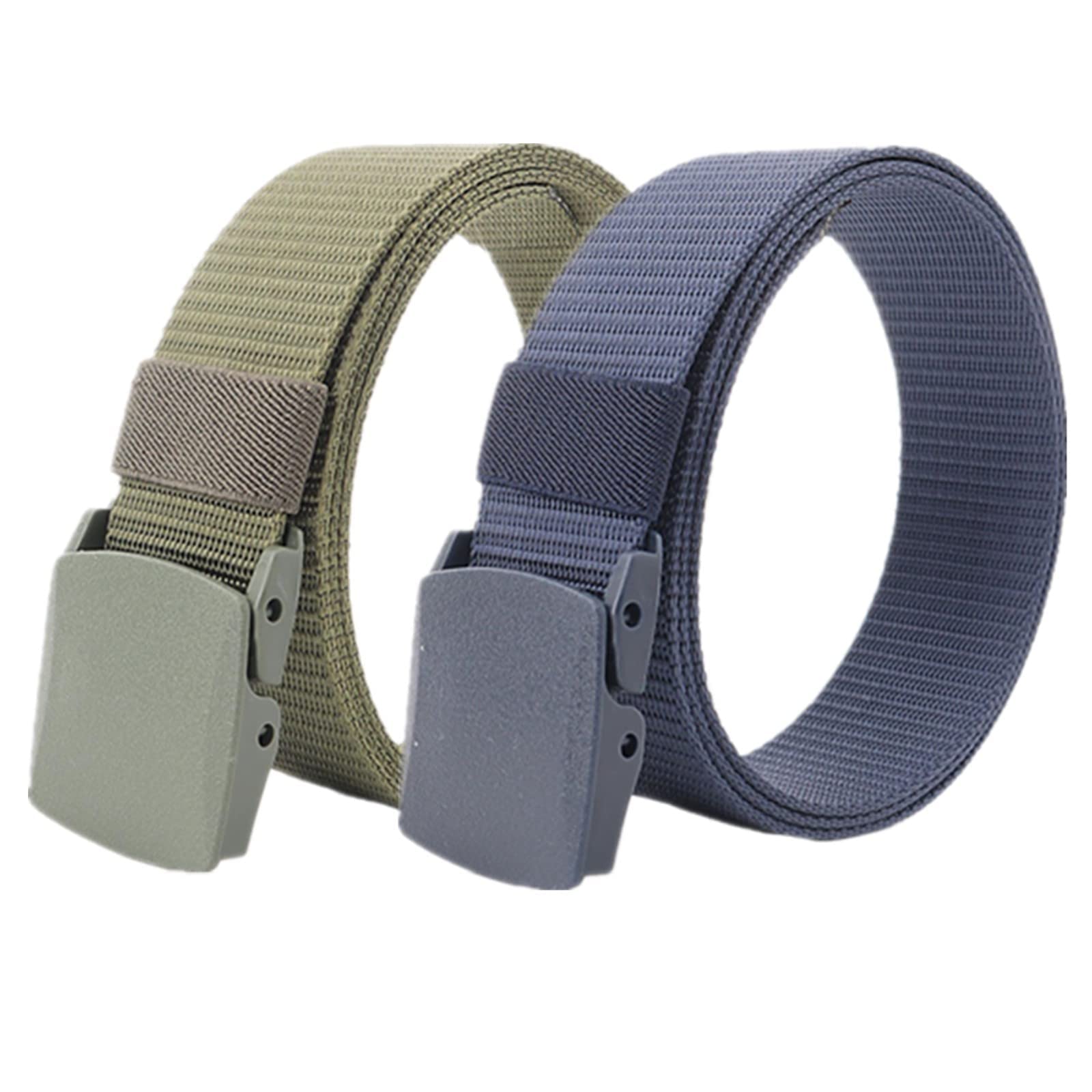 Cinturones de Trabajo para Hombre, Cinturones for Hombres - Cinturón táctico Militar de Nailon - Cinturón Unisex Multifuncional for Deportes al Aire Libre(Blue and Green,120)