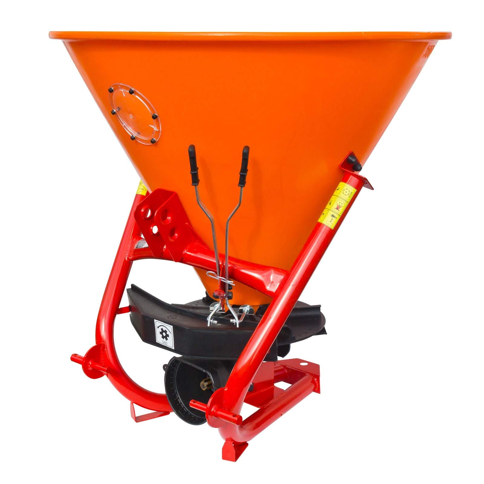 DEMA Traktor Düngerstreuer 300L – Streugerät, Anhänger, Saatgutstreuer – Kat. 1+2, Zapfwellenantrieb, robust – für Salz, Dünger, Streubehälter