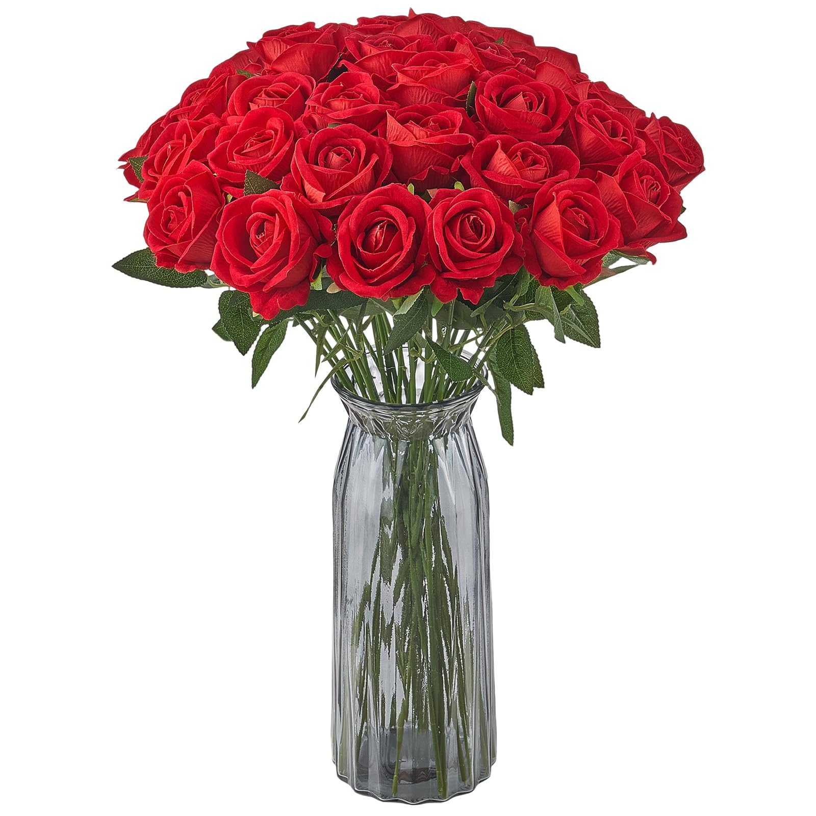 VEVOR Künstliche Blumen Rosen, 500 Stück Kunstblumen, Rote Gefälschte Rose mit Stielen, Schaumrosen für DIY Hochzeit Blumensträuße Braut Valentinstag Muttertag Zuhause Dekoration