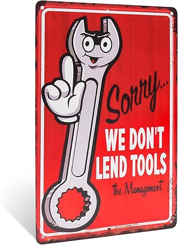 Letreros divertidos para decoración de pared, letrero de metal para tienda de mecánicos, decoración de pared de coche vintage, regalos geniales para