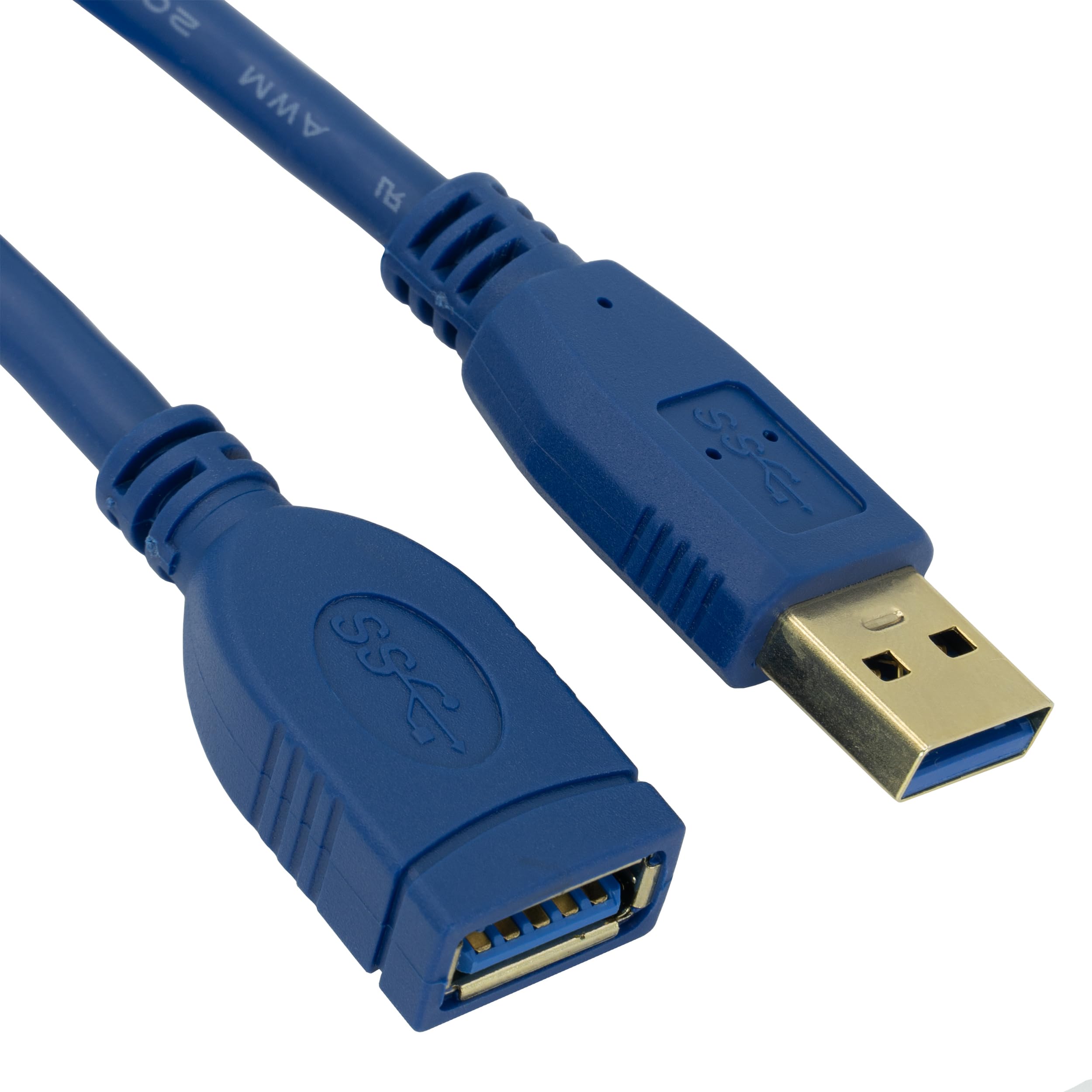 CableWholesale 91 cm USB 3.0 Verlängerungskabel, blau, Typ A Stecker/Typ A Buchse Stecker, A Stecker auf A Buchse Super Speed USB Verlängerungskabel, USB Verlängerungskabel Stecker auf Buchse