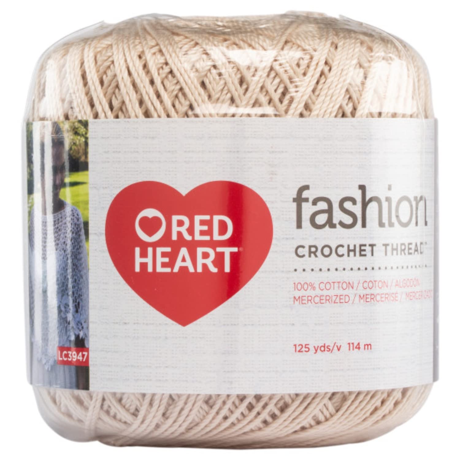 Hand Needle Tapestry Size 20 Red Heart Fashion Crochet Thread Size 3 Natural