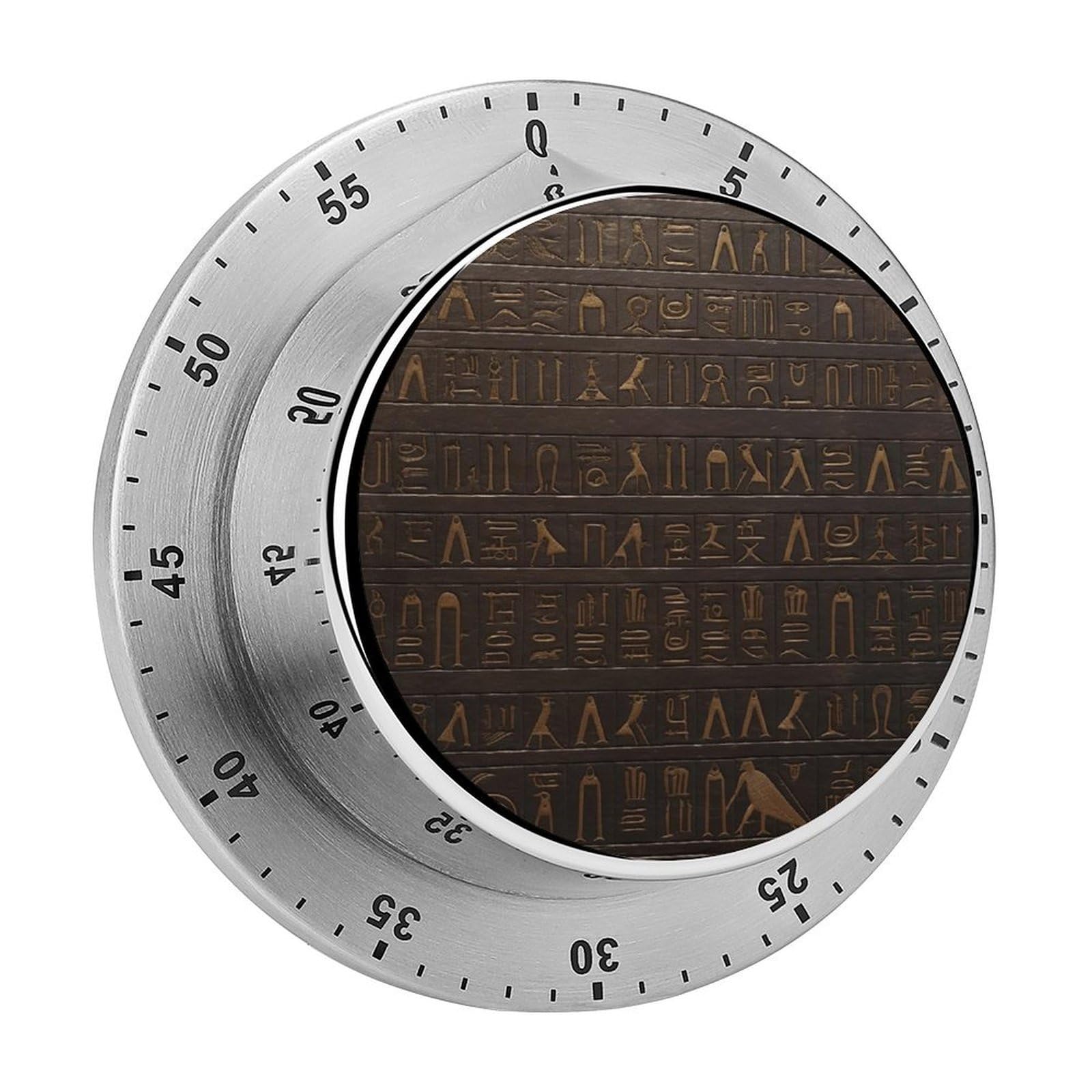 Ancient Egyptian Hieroglyph Visual Timer Cute Desk Timers No Batteries Required Magnetic Indoor Countdown Timers Loud Alarm Exquisite Manual Time Timer Clock for Gift