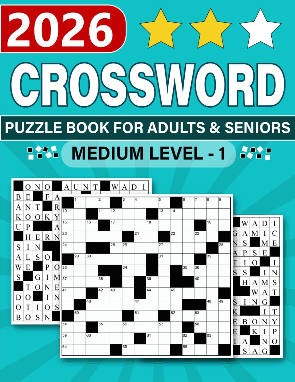 Brain-Boosting Crossword Challenge: 99 Medium-Difficulty Puzzles for Adults & Seniors to Relax, Train Your Brain & Sharpen Your Mind.
