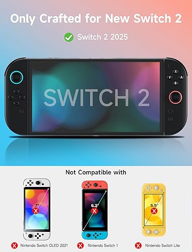 Miniatura 9 de JSAUX 2-Pack Anti-Glare Screen Protector for Nintendo Switch 2, Matte Tempered Glass Protector Easy to Install with Guiding Frame 9H Hardness