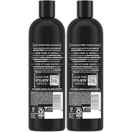 Miniatura 2 de TRESemmé Juego de champú y acondicionador, rica humedad con ácido hialurónico, productos para el cabello enriquecido con vitaminas para cabello