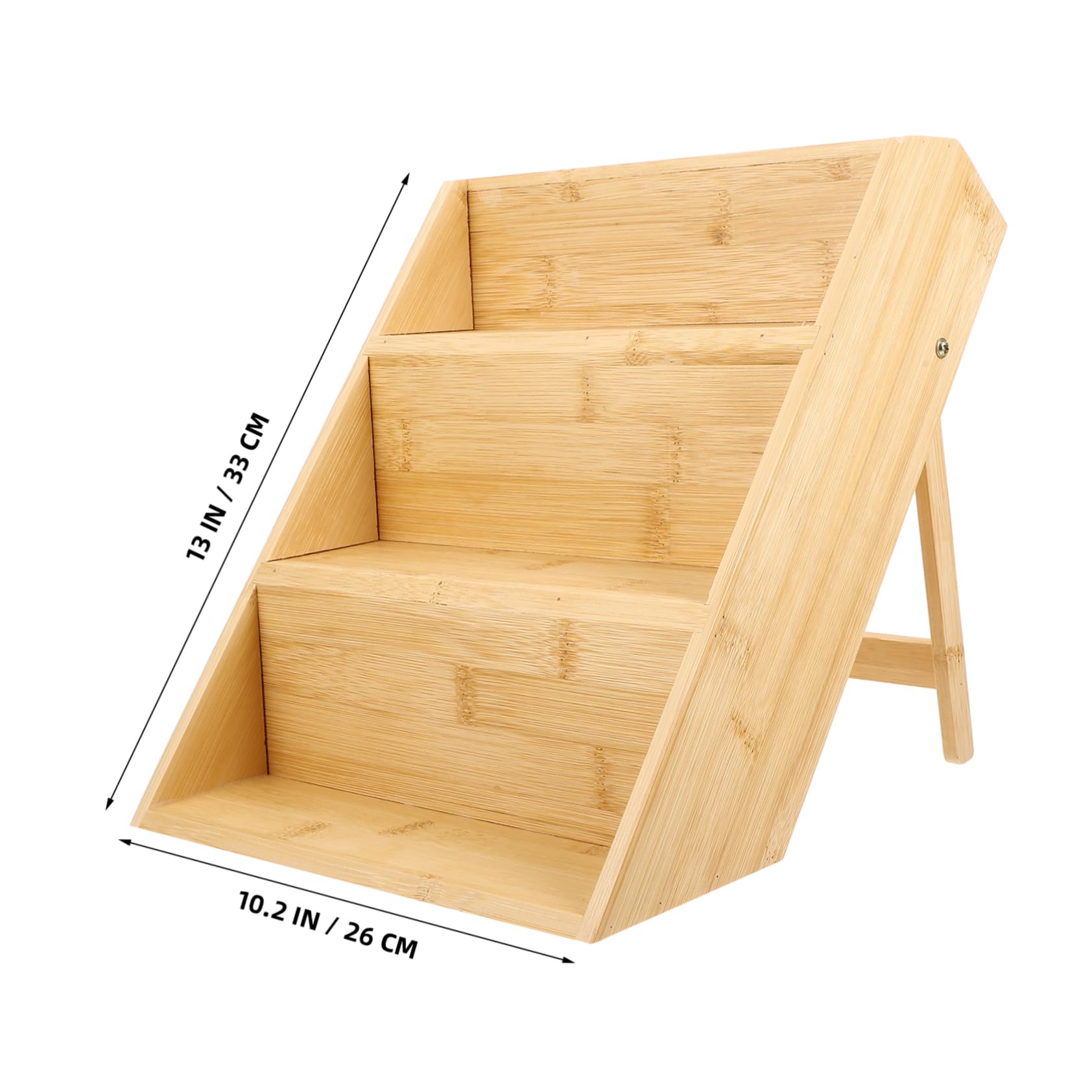 Especiero de Bambú Natural de 3 Niveles para Cocina, Organizador de Especias de Mostrador Resistente al Desgaste, Elegante y Seguro