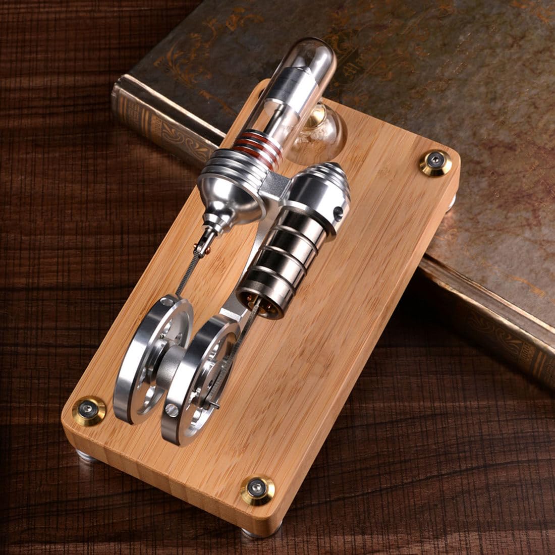 Amazon.co.jp: 動作するフルメタルエンジンモデルキット、γ型