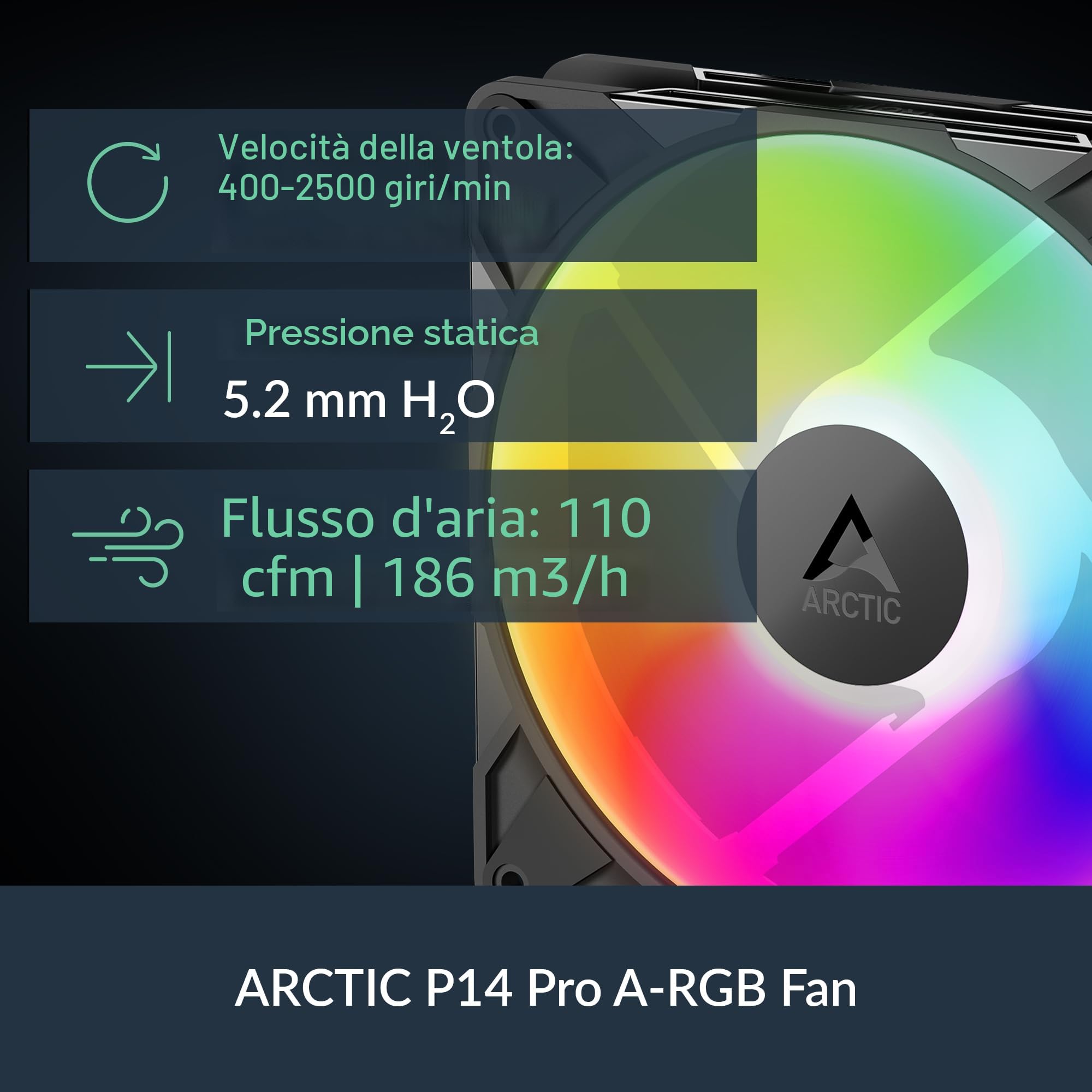 ARCTIC Liquid Freezer III Pro 420 A-RGB (nero) - Dissipatore AIO CPU, 3 x 140 mm Raffreddamento Liquido, Radiatore 38 mm, Pompa PWM, Fan VRM, AM5/AM4, Intel LGA1851/1700 Telaio Contatto - Bianco