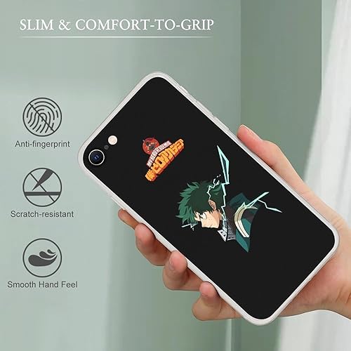 Miniatura 4 de DOUKI Clear Soft Full Body Protective Transparent Shockproof TPU Matte Cover Phone Case for Samsung Galaxy A52 5G,Academia Anime Role Deku Midoriya