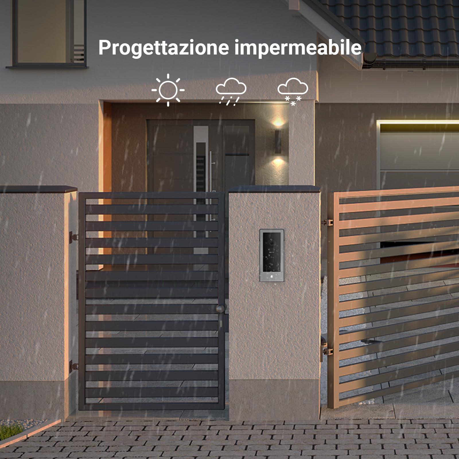 EZVIZ CP5 Videocitofono WiFi con Schermo Touch Screen a Colori da 7", Visione Notturna 1080p e Audio Bidirezionale, Citofono con Sblocco Remoto, Dual Band, Design Sottile