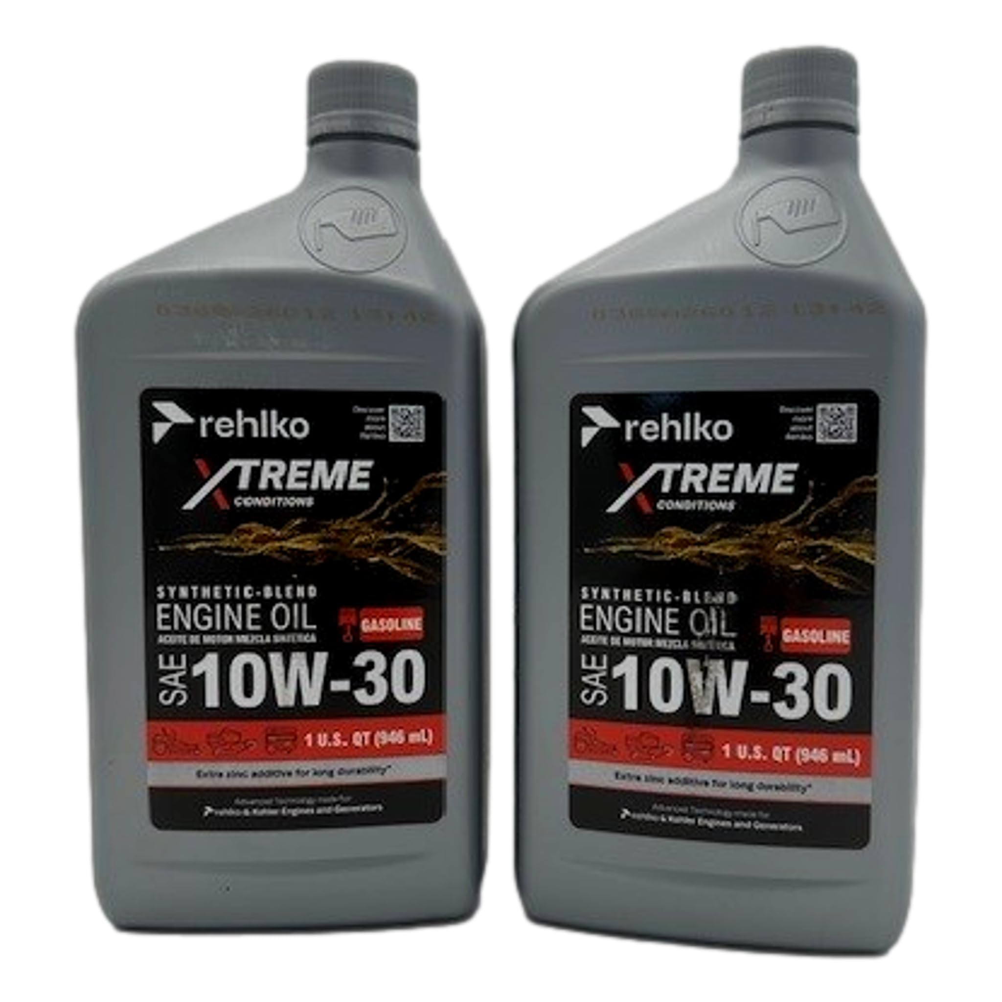 2 PK Kohler Engine 10W30 Synthetic Blend Motor Oil 1 Quart Bottles 25 357 65s Y