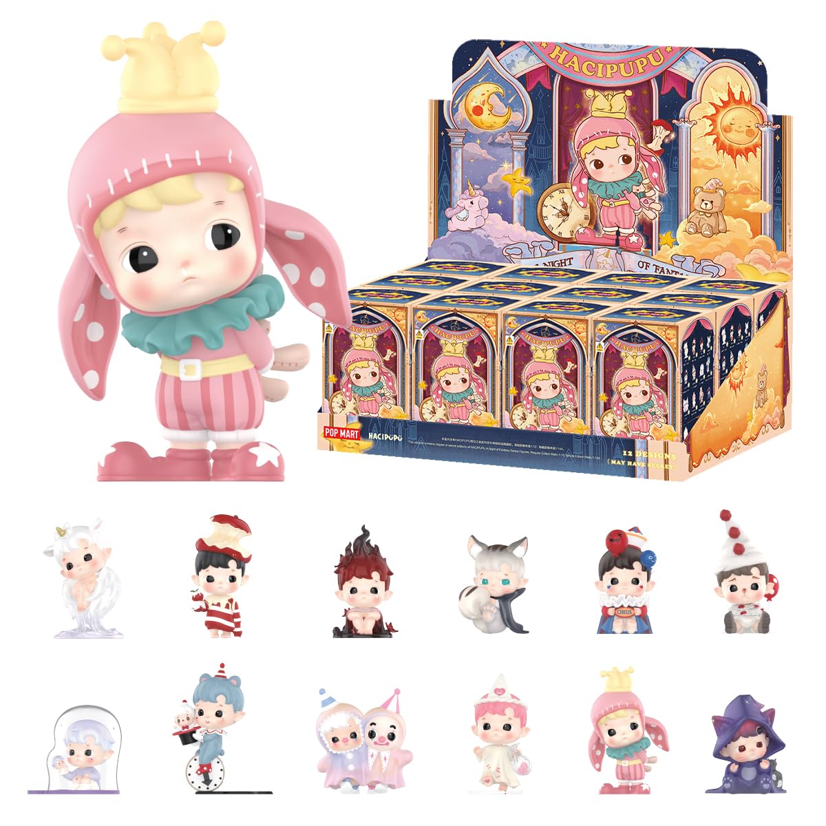 POP MART HACIPUPU HACIPUPU A Night of Fantasy Series Figures Whole Set Premium Design Gifts for Women Fan-Favorite Collectible Chic Art Toy Figure