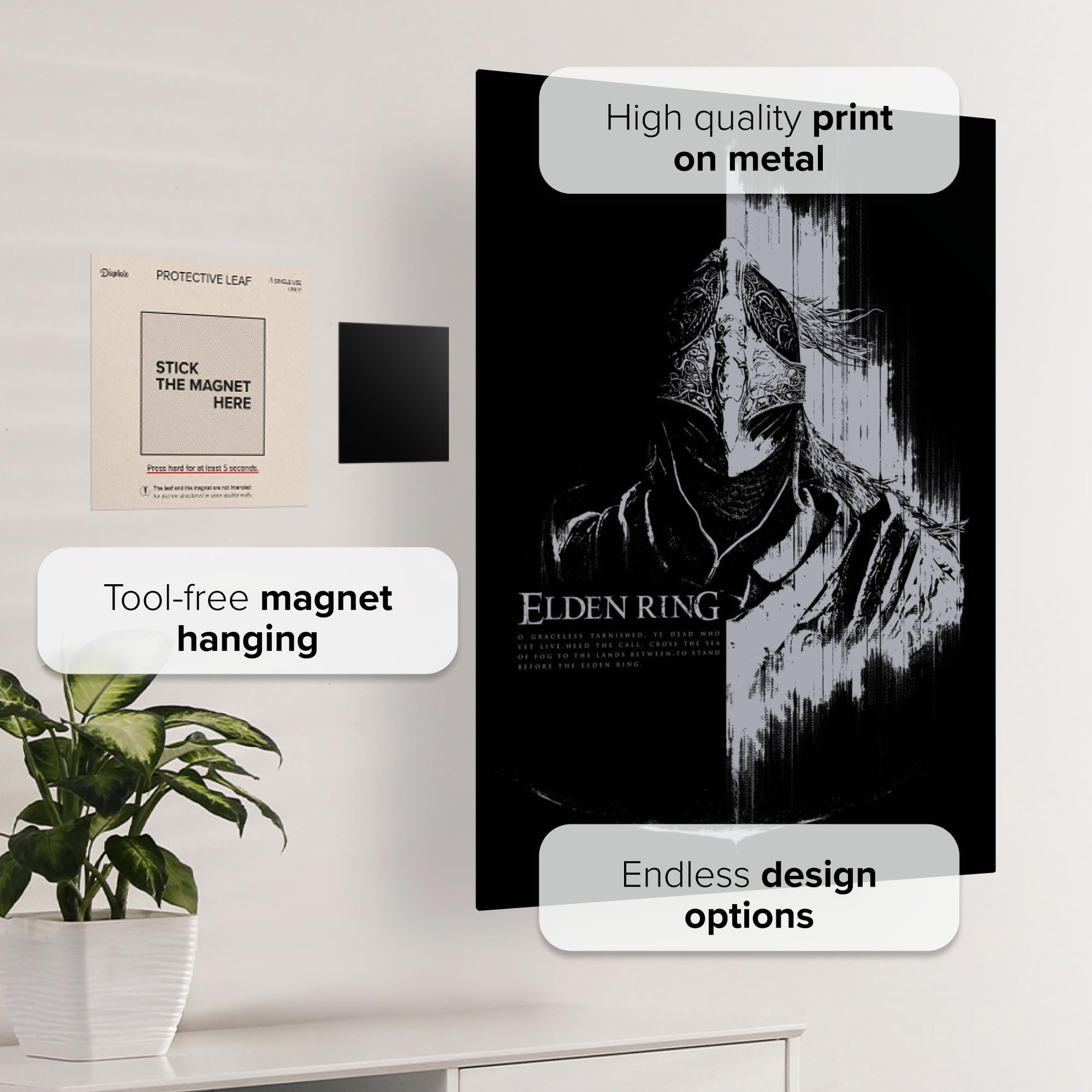 Amazon.com: Displate Elden Ring Metal Poster - Magnetic Mounting
