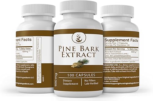 Miniatura 4 de Pure Original Ingredients Extracto de corteza de pino, (100 cápsulas) siempre puro, sin aditivos ni rellenos, verificado por laboratorio
