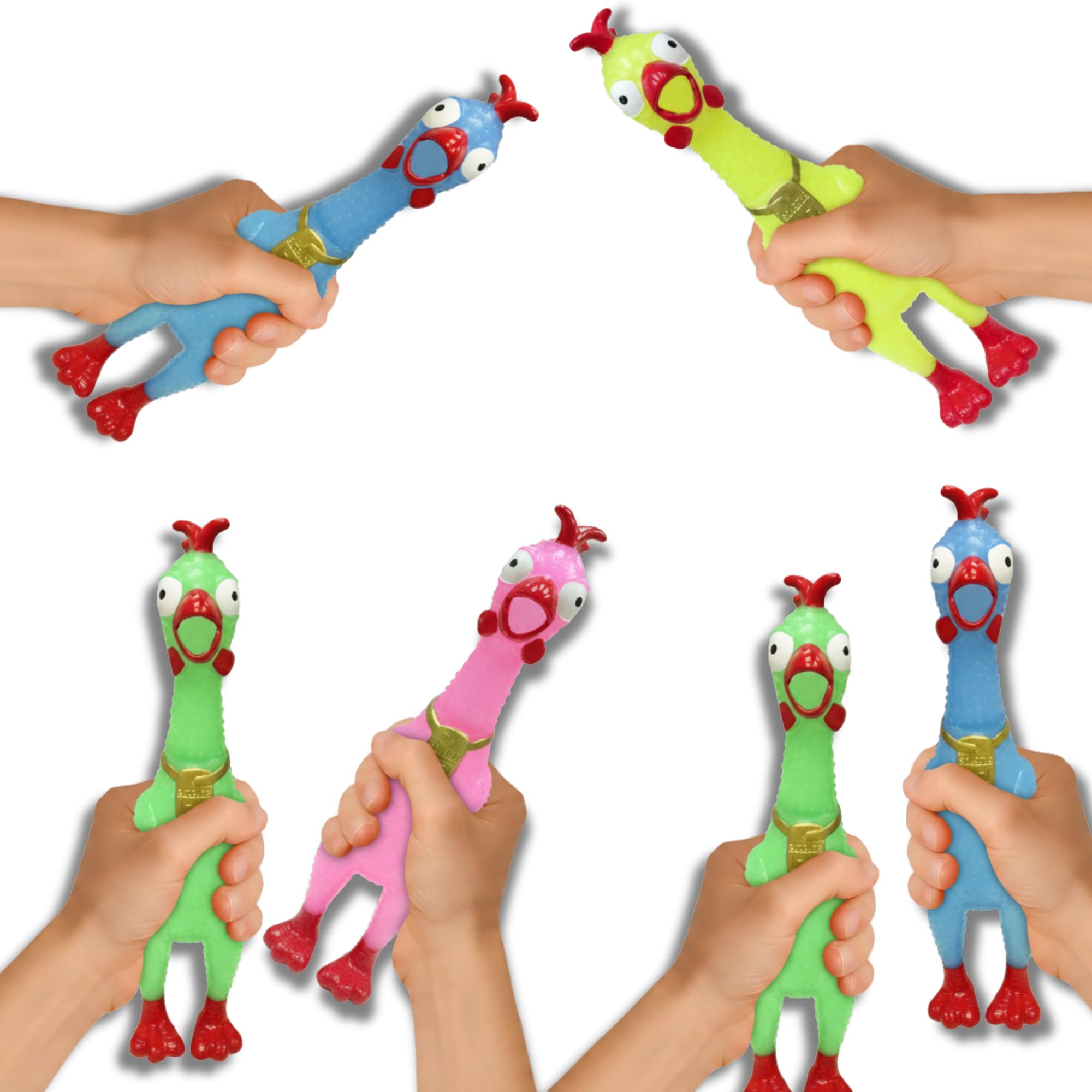 Amazon | Animolds Squeeze Me ラバーチキントイ | 子供と犬のための