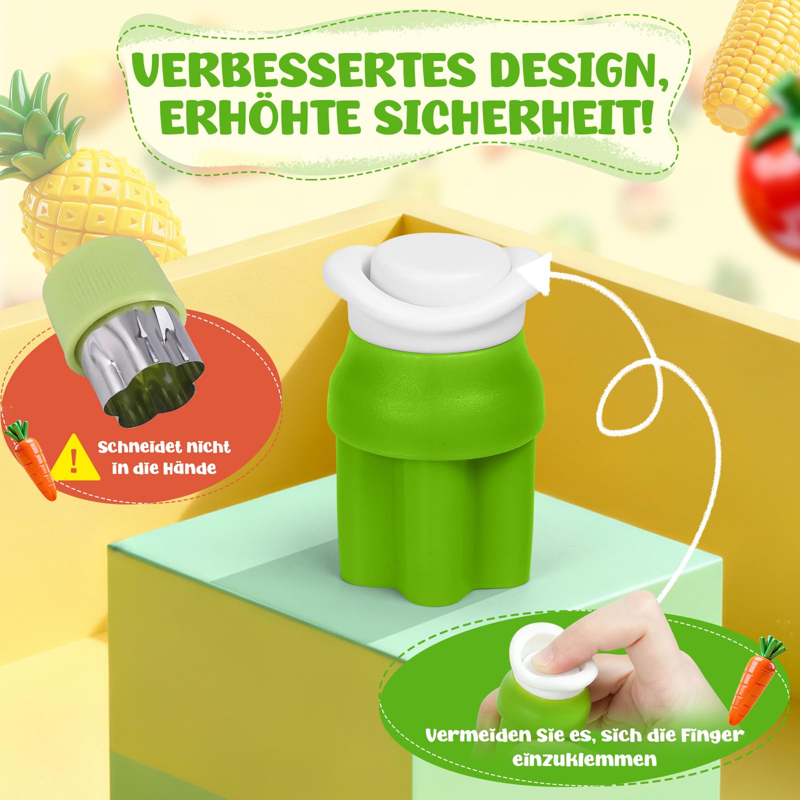 Kindermesser 21- teiliges Kinder Sicherheit Küchenmesser für echtes Kochen und Schneiden mit Krokodil Holzmesser, Schneidebrett, Kinder Küchenspielzeug für Lernen & Spielen Montessori Messer