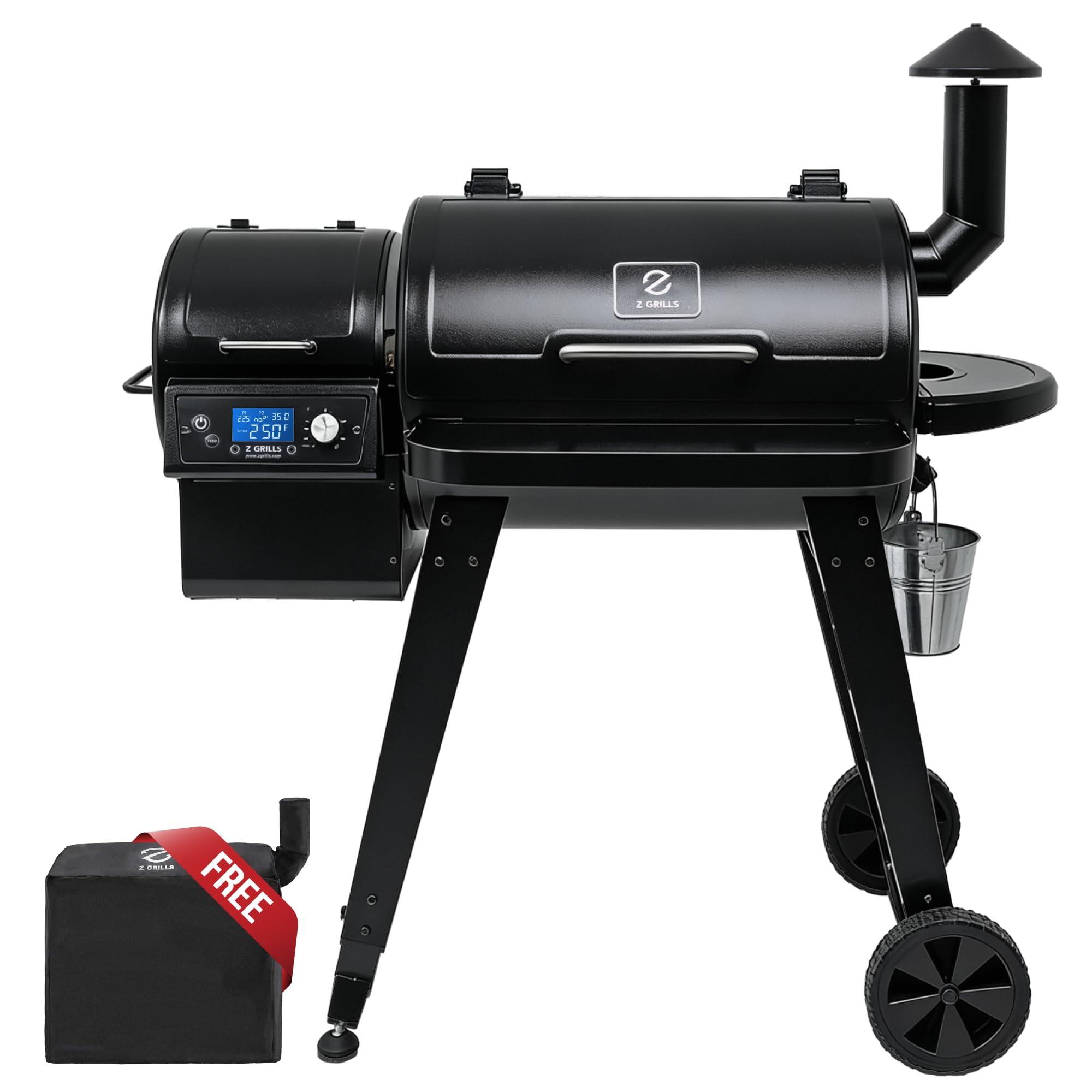 ZPG-450A 2022 Upgrade Wood Pellet Grill & Smoker 8 in 1 BBQ Grill Auto Temperature Control, 450 Sq in Bronze