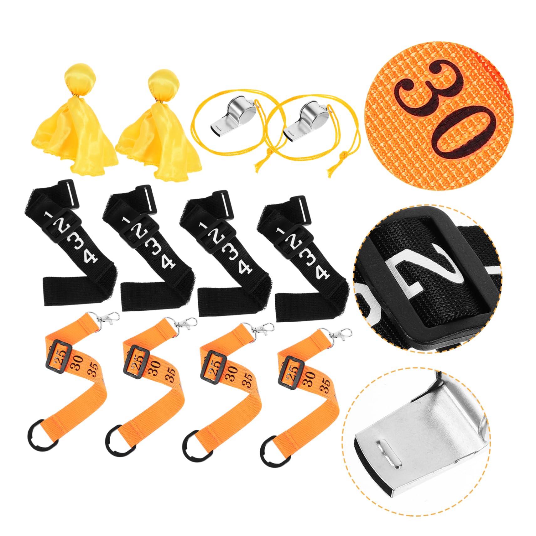 Toyvian Clip De Chaîne D'arbitre Remplacement Bretelles Accessoires De Football Trousse Kit D'arbitre De Football Trucs De Football Kit D'arbitre De Compétition Clips Polyester