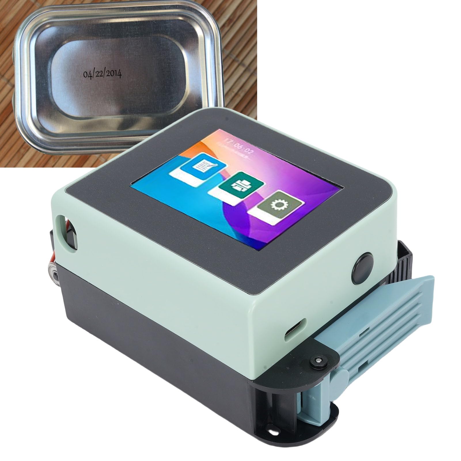 TOPINCN Impresora de Inyección de Tinta Portátil, Impresora Portátil Handheld de Secado de Cartuchos de Tinta de Secado de 0.1 a 0.5 Pulgadas Máquina de Codificación de Inyección de