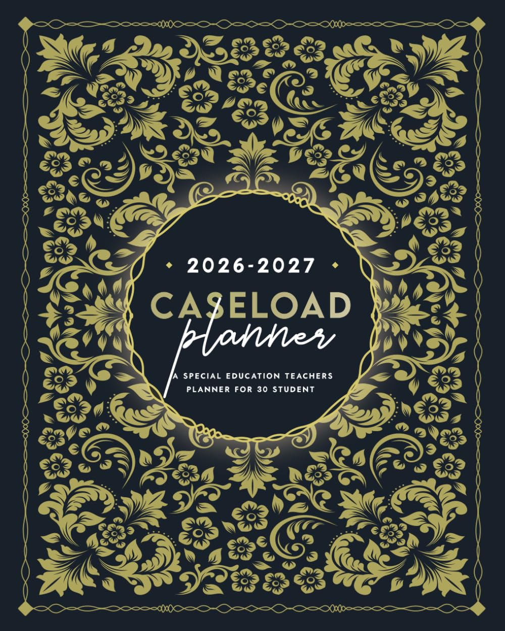 IEP Caseload Planner 2023-2024: A Special Education Teachers Planner includes 160 Pages for 30 students in a Caseload | Pretty Vintage Flowers.