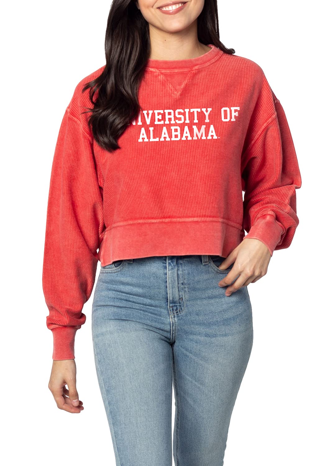 chicka-d NCAA womens Corded Boxy Pullover