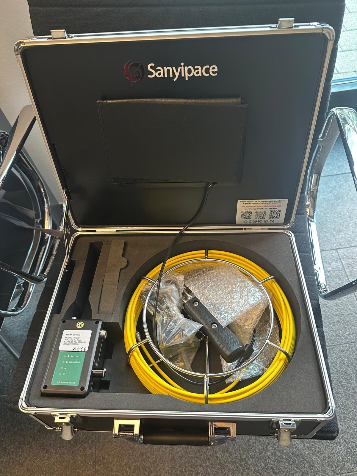9 ''Kanal Endoskop Kamera mit 512Hz Locator Meter Zähler selbst nivellieren DVR Ahd 1080p Rohr Inspektion 23mm Kamera 4500mah 30 9 ''Kanal Endoskop Kamera mit 512Hz Locator Meter Zähler selbst nivellieren DVR Ahd 1080p Rohr Inspektion 23mm Kamera 4500mah 30