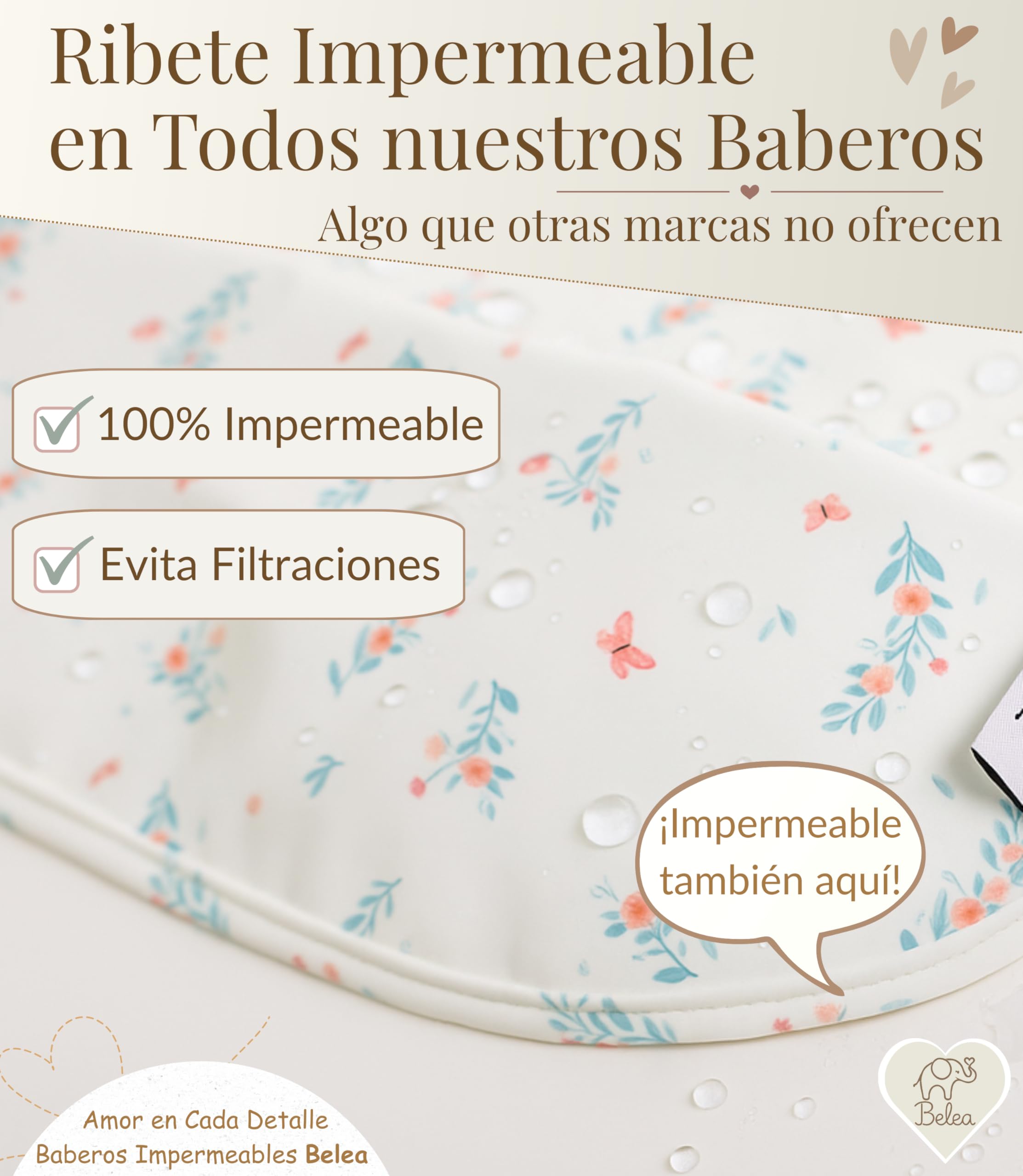 Belea Pack 2 Baberos Bebe Impermeables Sin Mangas BLW 6 Meses a 5 Años Bolsillo Recogemigas Babete Impermeável Babero Infantil Sin BPA Regalo Baby Shower Cumpleaños Bebé — view 5